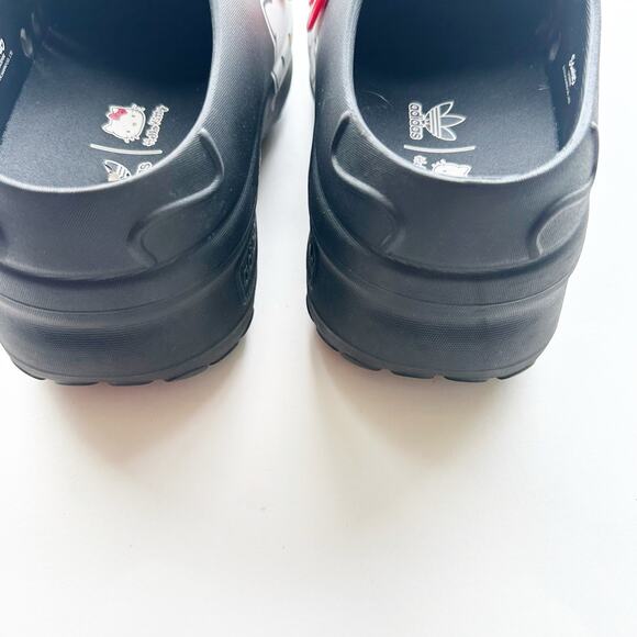 Adidas Size 7 Hello Kitty Clogs Black Red Bow Sanrio Collab Slip On Shoes - Picture 9 of 9